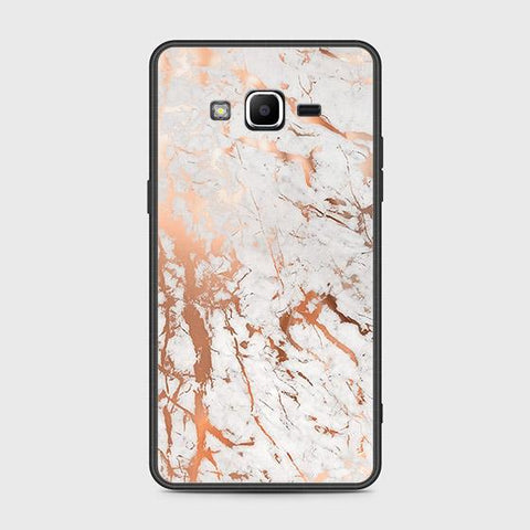 Samsung Galaxy J2 Prime Cover - White Marble Series 2 - HQ Ultra Shine Premium Infinity Glass Soft Silicon Borders Case