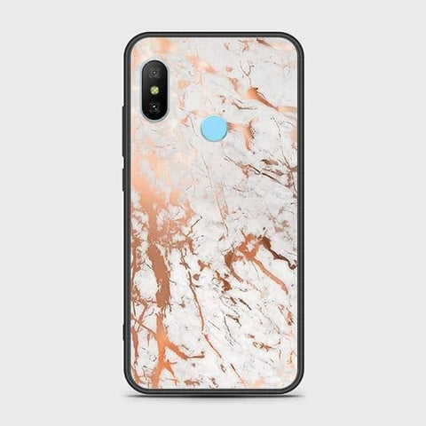 Xiaomi Redmi Note 6 Pro Cover - White Marble Series 2 - HQ Ultra Shine Premium Infinity Glass Soft Silicon Borders Case