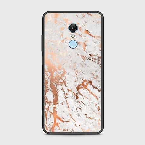 Xiaomi Redmi 5 Cover - White Marble Series 2 - HQ Ultra Shine Premium Infinity Glass Soft Silicon Borders Case