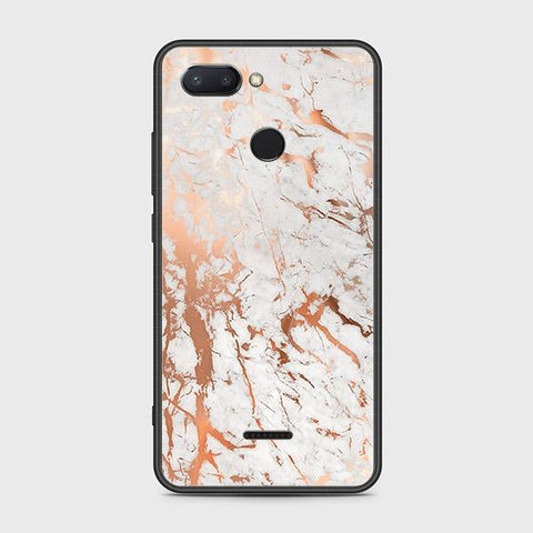 Xiaomi Redmi 6 Cover - White Marble Series 2 - HQ Ultra Shine Premium Infinity Glass Soft Silicon Borders Case