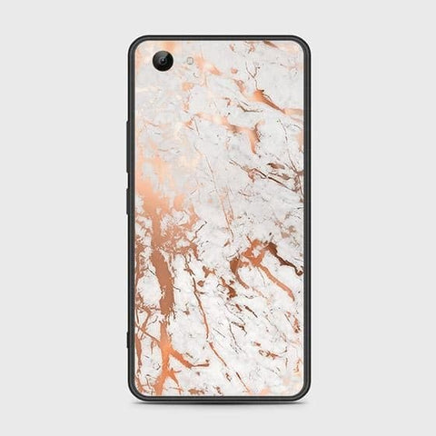 Vivo Y81 Cover - White Marble Series 2 - HQ Ultra Shine Premium Infinity Glass Soft Silicon Borders Case