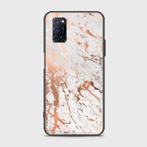 Oppo A72 Cover - White Marble Series 2 - HQ Ultra Shine Premium Infinity Glass Soft Silicon Borders Case