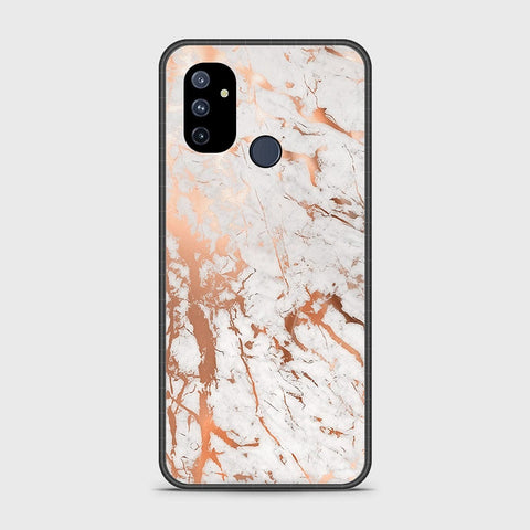 OnePlus Nord N100 Cover- White Marble Series 2 - HQ Ultra Shine Premium Infinity Glass Soft Silicon Borders Case