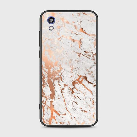 Huawei Y5 2019 Cover - White Marble Series 2 - HQ Ultra Shine Premium Infinity Glass Soft Silicon Borders Case