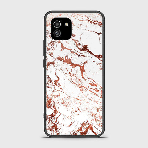 Samsung Galaxy A03 Cover- White Marble Series 2 - HQ Ultra Shine Premium Infinity Glass Soft Silicon Borders Case