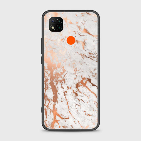 Xiaomi Redmi 9C Cover- White Marble Series 2 - HQ Ultra Shine Premium Infinity Glass Soft Silicon Borders Case