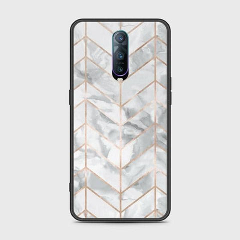 OPPO R17 Pro Cover - White Marble Series 2 - HQ Ultra Shine Premium Infinity Glass Soft Silicon Borders Case