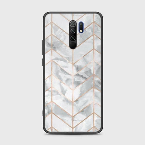 Xiaomi Poco M2 Cover - White Marble Series 2 - HQ Ultra Shine Premium Infinity Glass Soft Silicon Borders Case
