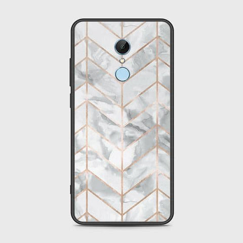 Xiaomi Redmi Note 5 / Redmi 5 Plus Cover - White Marble Series 2 - HQ Ultra Shine Premium Infinity Glass Soft Silicon Borders Case