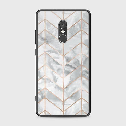 Xiaomi Redmi Note 4 / 4X Cover - White Marble Series 2 - HQ Ultra Shine Premium Infinity Glass Soft Silicon Borders Case