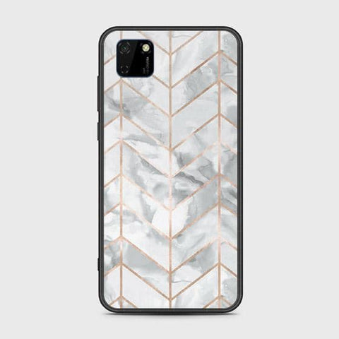 Honor 9S Cover - White Marble Series 2 - HQ Ultra Shine Premium Infinity Glass Soft Silicon Borders Case