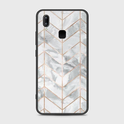 Vivo Y91 Cover - White Marble Series 2 - HQ Ultra Shine Premium Infinity Glass Soft Silicon Borders Case