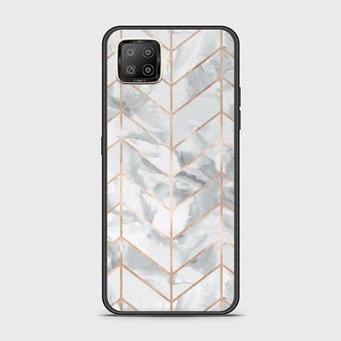 Oppo A93 Cover - White Marble Series 2 - HQ Ultra Shine Premium Infinity Glass Soft Silicon Borders Case