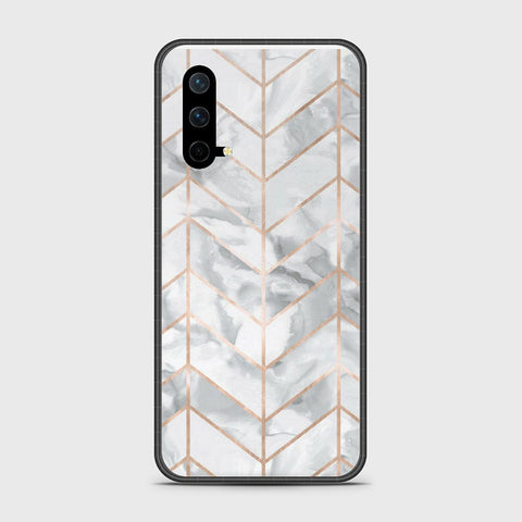 OnePlus Nord CE 5G Cover- White Marble Series 2 - HQ Ultra Shine Premium Infinity Glass Soft Silicon Borders Case