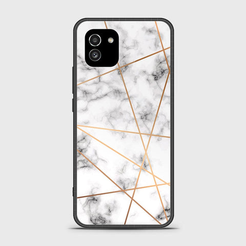 Samsung Galaxy A03 Cover- White Marble Series 2 - HQ Ultra Shine Premium Infinity Glass Soft Silicon Borders Case