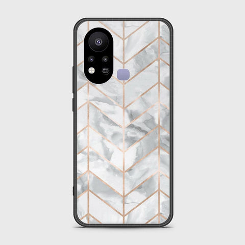 Infinix Hot 11s Cover- White Marble Series 2 - HQ Ultra Shine Premium Infinity Glass Soft Silicon Borders Case