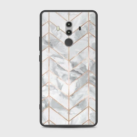 Huawei Mate 10 Pro Cover - White Marble Series 2 - HQ Ultra Shine Premium Infinity Glass Soft Silicon Borders Case