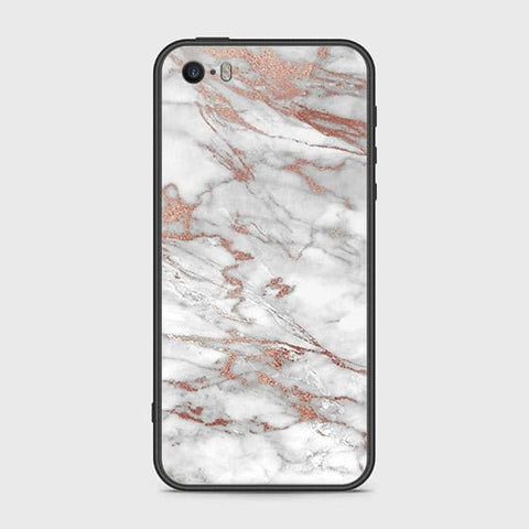 iPhone 5 Cover - White Marble Series 2 - HQ Ultra Shine Premium Infinity Glass Soft Silicon Borders Case