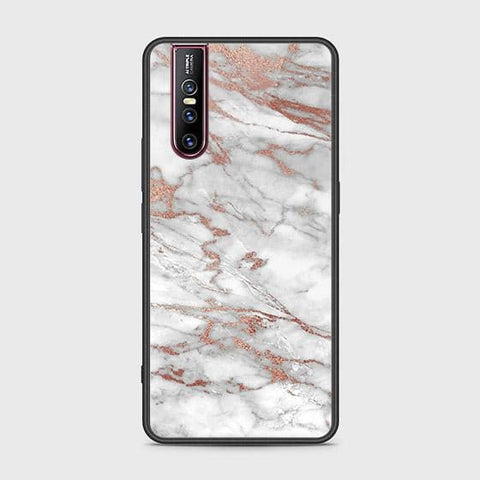 Vivo V15 Pro Cover - White Marble Series 2 - HQ Ultra Shine Premium Infinity Glass Soft Silicon Borders Case