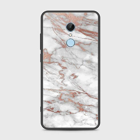 Xiaomi Redmi 5 Cover - White Marble Series 2 - HQ Ultra Shine Premium Infinity Glass Soft Silicon Borders Case