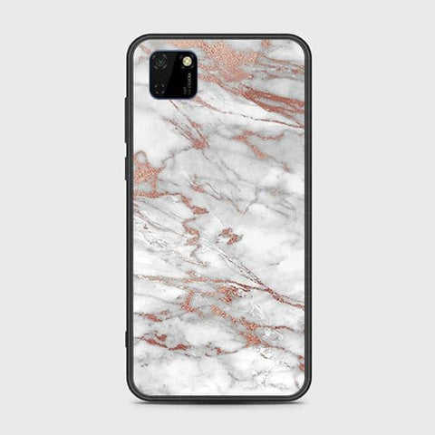 Honor 9S Cover - White Marble Series 2 - HQ Ultra Shine Premium Infinity Glass Soft Silicon Borders Case