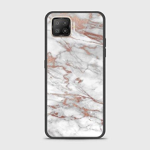 Oppo A93 Cover - White Marble Series 2 - HQ Ultra Shine Premium Infinity Glass Soft Silicon Borders Case