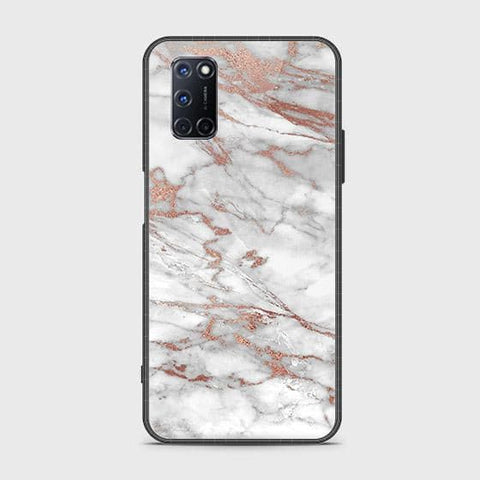 Oppo A72 Cover - White Marble Series 2 - HQ Ultra Shine Premium Infinity Glass Soft Silicon Borders Case