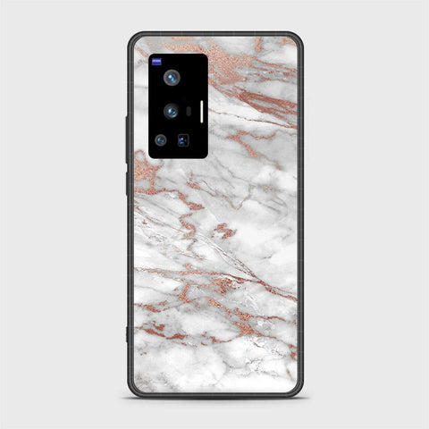 Vivo X70 Pro Cover - White Marble Series 2 - HQ Ultra Shine Premium Infinity Glass Soft Silicon Borders Case