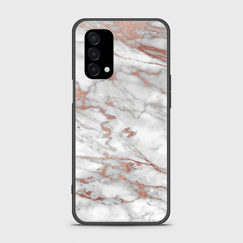 OnePlus Nord N200 5G Cover- White Marble Series 2 - HQ Ultra Shine Premium Infinity Glass Soft Silicon Borders Case