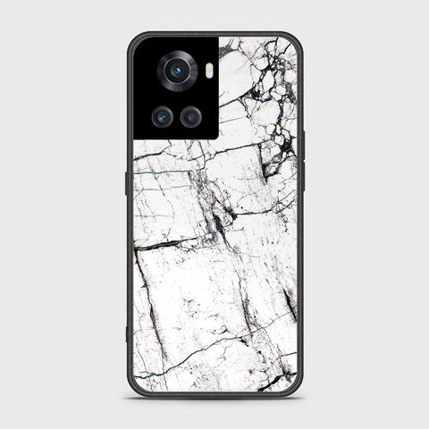 OnePlus Ace Cover- White Marble Series 2 - HQ Ultra Shine Premium Infinity Glass Soft Silicon Borders Case