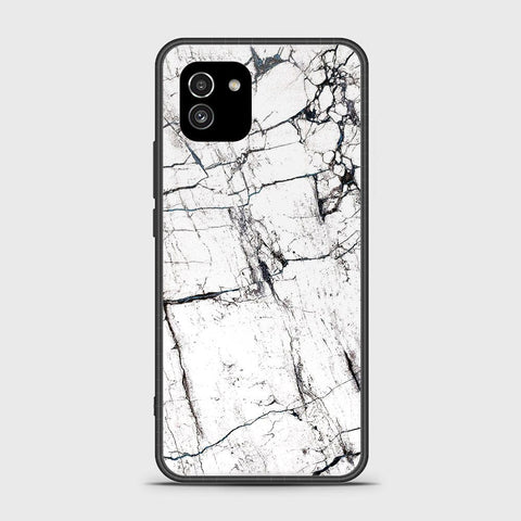 Samsung Galaxy A03 Cover- White Marble Series 2 - HQ Ultra Shine Premium Infinity Glass Soft Silicon Borders Case