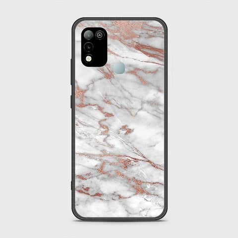 Infinix Hot 11 Play Cover- White Marble Series 2 - HQ Ultra Shine Premium Infinity Glass Soft Silicon Borders Case