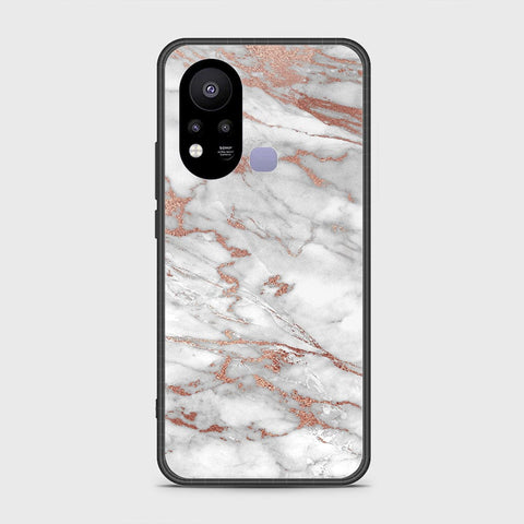 Infinix Hot 11s Cover- White Marble Series 2 - HQ Ultra Shine Premium Infinity Glass Soft Silicon Borders Case