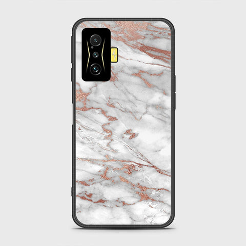Xiaomi Poco F4 GT Cover- White Marble Series 2 - HQ Ultra Shine Premium Infinity Glass Soft Silicon Borders Case