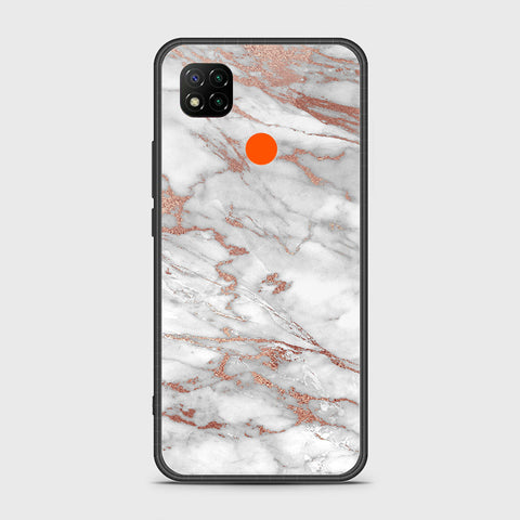 Xiaomi Redmi 9C Cover- White Marble Series 2 - HQ Ultra Shine Premium Infinity Glass Soft Silicon Borders Case