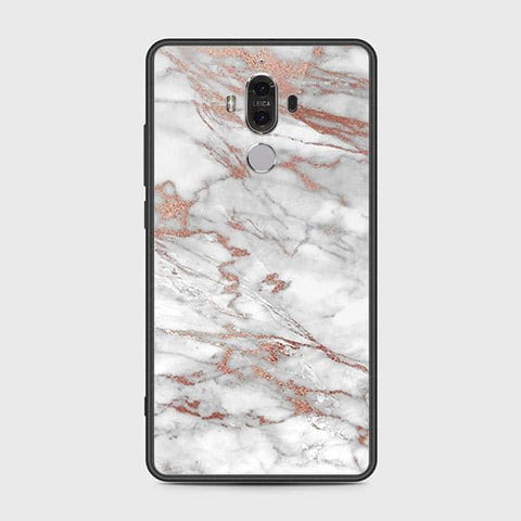 Huawei Mate 9 Cover - White Marble Series 2 - HQ Ultra Shine Premium Infinity Glass Soft Silicon Borders Case