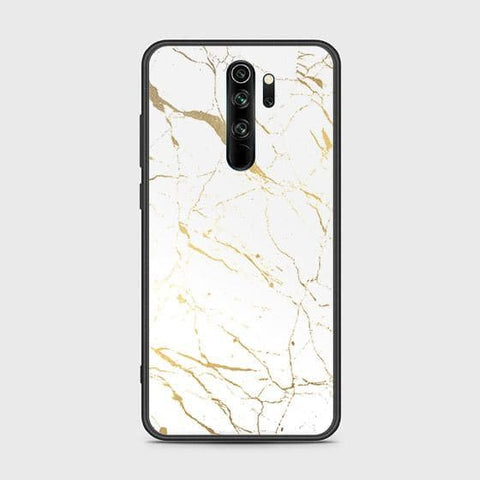 Xiaomi Redmi Note 8 Pro Cover - White Marble Series 2 - HQ Ultra Shine Premium Infinity Glass Soft Silicon Borders Case
