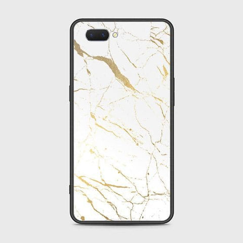 Oppo A5 Cover - White Marble Series 2 - HQ Ultra Shine Premium Infinity Glass Soft Silicon Borders Case