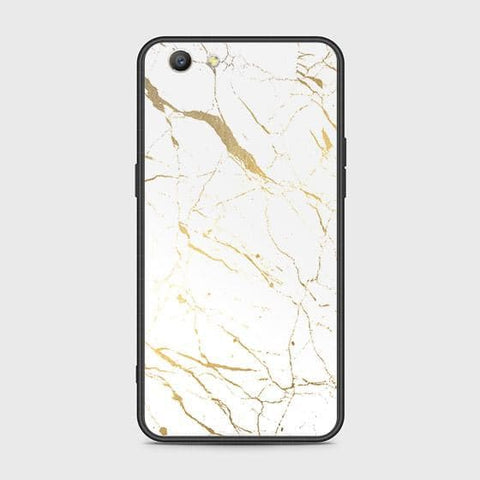 Oppo F1S Cover - White Marble Series 2 - HQ Ultra Shine Premium Infinity Glass Soft Silicon Borders Case