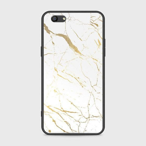 Oppo A77 Cover - White Marble Series 2 - HQ Ultra Shine Premium Infinity Glass Soft Silicon Borders Case