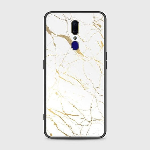 Oppo F11 Cover - White Marble Series 2 - HQ Ultra Shine Premium Infinity Glass Soft Silicon Borders Case