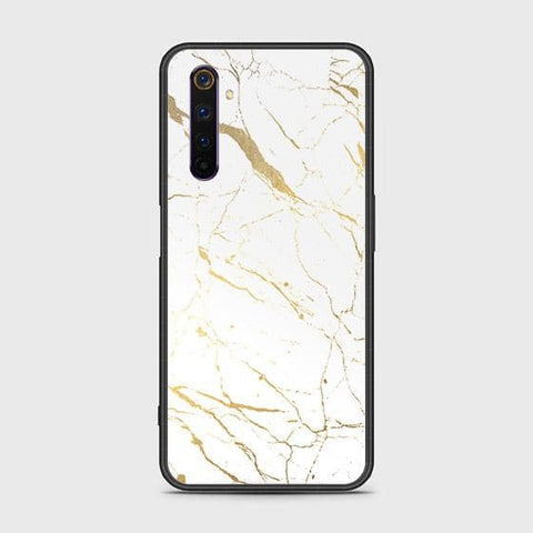 Realme 6 Pro Cover - White Marble Series 2 - HQ Ultra Shine Premium Infinity Glass Soft Silicon Borders Case