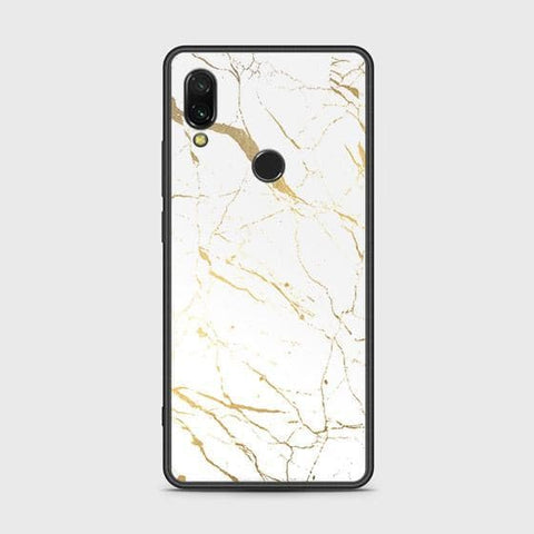 Xiaomi Redmi 7 Cover - White Marble Series 2 - HQ Ultra Shine Premium Infinity Glass Soft Silicon Borders Case