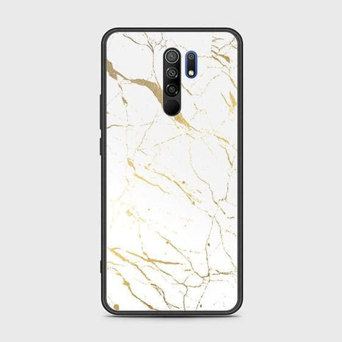 Xiaomi Poco M2 Cover - White Marble Series 2 - HQ Ultra Shine Premium Infinity Glass Soft Silicon Borders Case