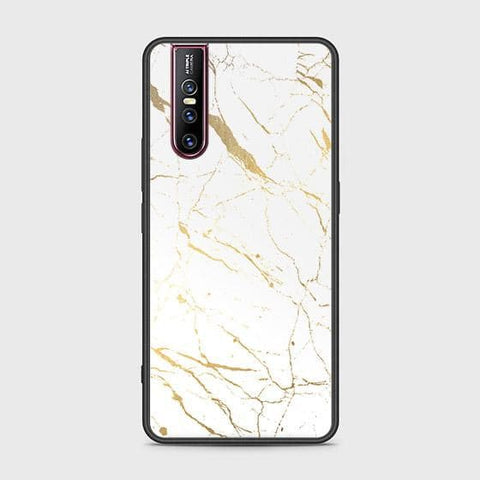 Vivo V15 Pro Cover - White Marble Series 2 - HQ Ultra Shine Premium Infinity Glass Soft Silicon Borders Case