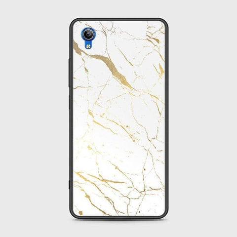 Vivo Y91C Cover - White Marble Series 2 - HQ Ultra Shine Premium Infinity Glass Soft Silicon Borders Case