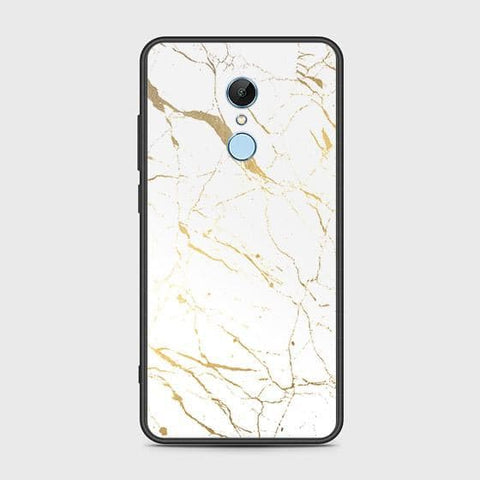 Xiaomi Redmi 5 Cover - White Marble Series 2 - HQ Ultra Shine Premium Infinity Glass Soft Silicon Borders Case