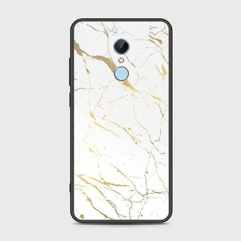 Xiaomi Redmi Note 5 / Redmi 5 Plus Cover - White Marble Series 2 - HQ Ultra Shine Premium Infinity Glass Soft Silicon Borders Case