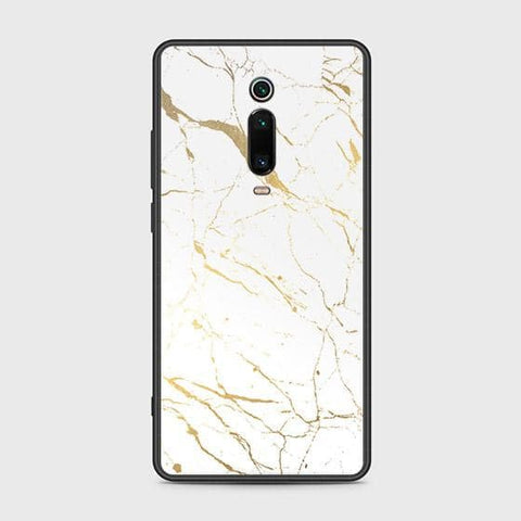Xiaomi Redmi K20 Cover - White Marble Series 2 - HQ Ultra Shine Premium Infinity Glass Soft Silicon Borders Case