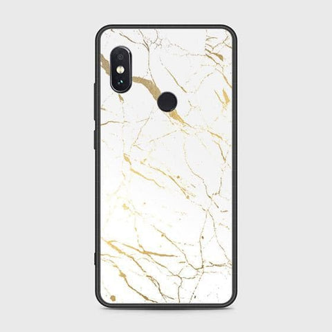 Xiaomi Redmi Note 5 Pro Cover - White Marble Series 2 - HQ Ultra Shine Premium Infinity Glass Soft Silicon Borders Case